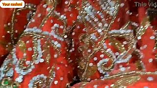 Indian couple's intense wedding night anal fucking in doggystyle