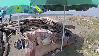 i jerks off my stepfathers cock on the beach.