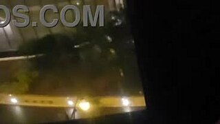 petite babe fingering clit in public by hotel window 😏