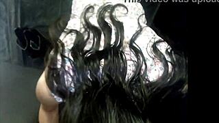 Beautiful girl with tattoos and glasses gives blowjobs to a big fat cock