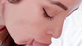 brunette girl in sexy lingerie gives rimjob then takes anal pounding from the guy, moaning loudly in homemade scene.