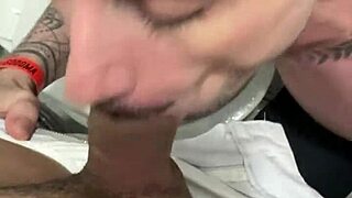 Beautiful amateur blowjob from Agroboy in the bathroom