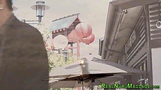 nuru masseuse takes jizz in mouth during hardcore group session