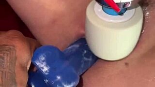 In this POV video a girl squirts all over her daddy during their intimate moment