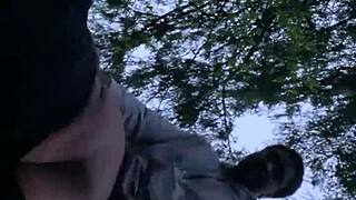 Watch This Sexy BBW Take Sunset Backshots In The Forest!