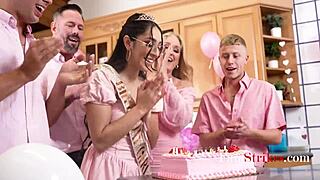 Wendy and Madison celebrate 18th birthday with step family gathering