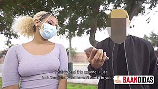 Novia infiel discovered in public by youtuber ends with partner and fucked by baandida