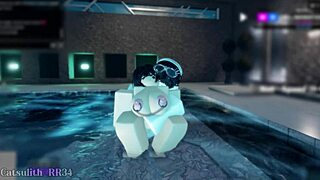 Alone In The Indoor Pool With A Shy Girl, It Turns Into Rough Sex With Follower 11