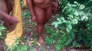 Ebony babe gets banged softly in sweet doggy style, doesn't she?