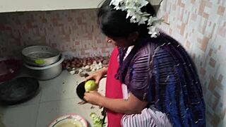 I fuck my step sister-in-law in the kitchen