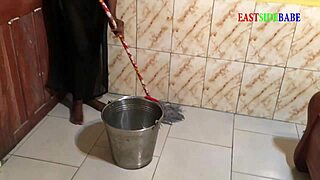 Chubby Ebony Cleaner Gets Fucked by BBC During Room Service. Horny Amateur Action!