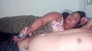 i cummed in my sisters throat while mom watched tv in the room