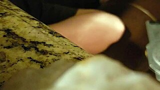 BBW Julie Jiggles blowjob cum swallow hidden cam.