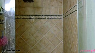 Tall skinny model enjoys a sensual bath 😊