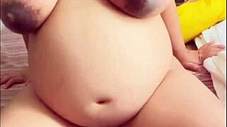 Pregnant Arab Milf Masturbates Hairy Pussy