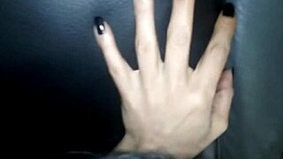 Beautiful girl with tattoos and glasses gives blowjobs to a big fat cock