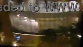 petite babe fingering clit in public by hotel window 😏