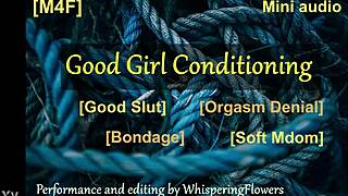 Male for female good girl conditioning erotic audio guide with subtle bondage elements