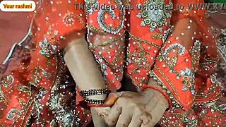 Indian couple's intense wedding night anal fucking in doggystyle