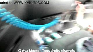 Ava Moore reveals trucker's balls in cabin with Glory Zavatrash