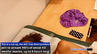 Lotus Lain undergoes Tampa University entrance physical with Dr. Tampa.