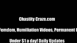 Watch me lock your cock in chastity and tease it mercilessly. Will you beg for release?