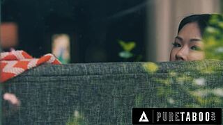 pure taboo petite lulu chu caught masturbating while peeking at dilf neighbor