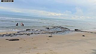 i turned that beach fun into wild group sex with big cocks