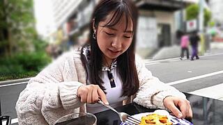 this innocent girl with big breasts is cheating on her boyfriend with a senior colleague