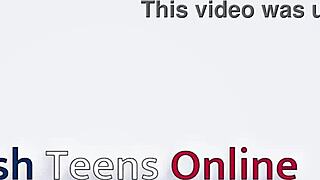 have you seen this gorgeous british blonde getting fucked with a strapon?