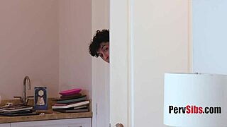 step siblings keep secret while teen ebony group crushes cunt