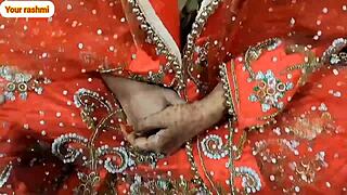 Indian couple's intense wedding night anal fucking in doggystyle