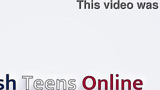 have you seen this gorgeous british blonde getting fucked with a strapon?