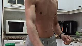 spanish pornstar jerks monster cock and cums on tortilla