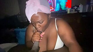 Ebony Slut Can't Stop Deepthroat Creampies