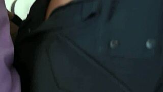 Ray J bends Kim K over and stretches her with his big black cock