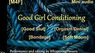 Male for female good girl conditioning erotic audio guide with subtle bondage elements