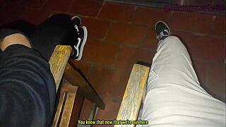 my best friend swallows everything on the balcony, neighbor almost discovers us alisongonzalez26