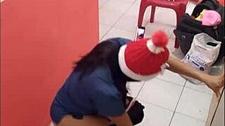 Nurse Shows Ass In Hospital Corridor, Horny For Boyfriend