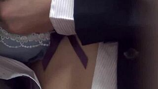 Japanese teen 18+ masturbates