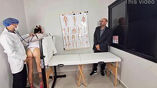 The cuckold groom watches his bride get humiliated at the gynecologist