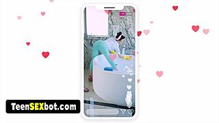 That 60s housewife does a sexy cam show and quick fuck