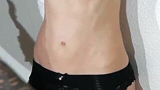 Redhead Milf Submissive Bound in Bondage with Fucking Machine Nipple Clamps and Rough Whipping Leading to Shaved Wet Pussy Squirting Orgasm