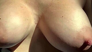 Big tits milf artemisia love hot solo bouncing tits outdoor in slow motion
