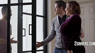 Thick hotwife intensely makes her husband proud with her actions