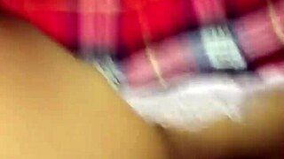 Sexy latina gets cum on her