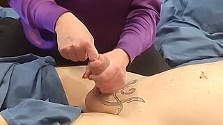 stepmom pushes her finger deeper into my urethra