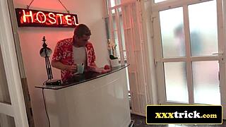 brazilian babe and french fox suck creepy landlord's big dick together