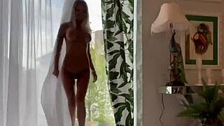 Innocent Monika Fox Dances And Strips Off Her Clothes