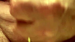 65-year-old amateur jerks slowly in close-up, cumming at the end